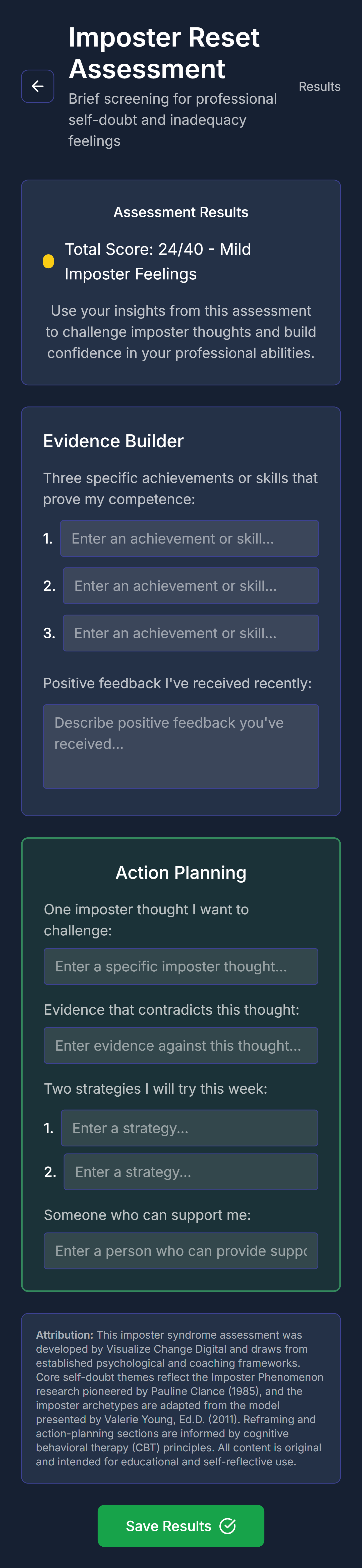 Imposter Reset Assessment